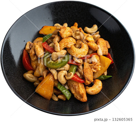 stir fried chicken with cashew nuts stir fried chicken with cashew nuts 132605365