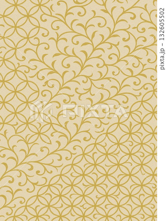 唐草文を中心としたのパターン素材 132605502