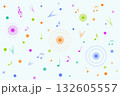 音符と音楽、音のイメージの背景イラスト 132605557