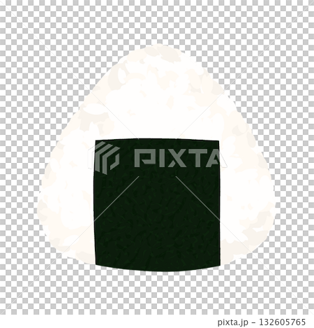 おにぎり・おむすびのイラスト 塩 塩むすび 日本 132605765