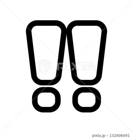 ビックリマークのアイコンイラスト ビックリマークのアイコンイラスト 132606091