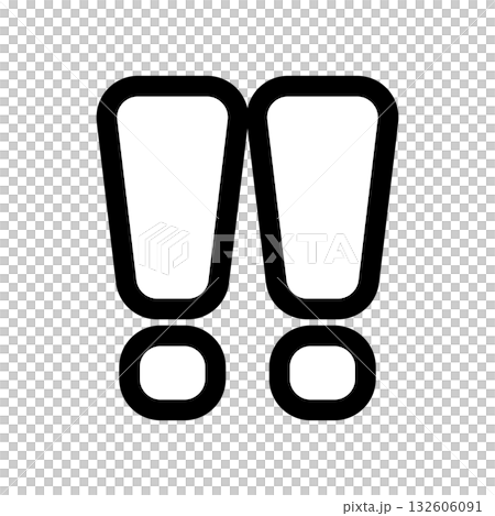 ビックリマークのアイコンイラスト ビックリマークのアイコンイラスト 132606091