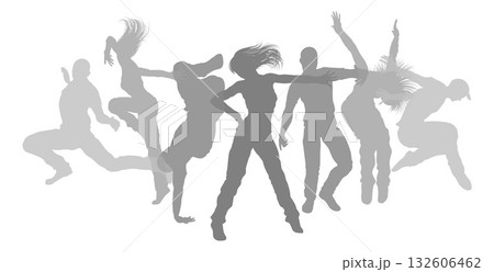 Dancers Silhouette Street Dance Poses Silhouettes Dancers Silhouette Street Dance Poses Silhouettes 132606462
