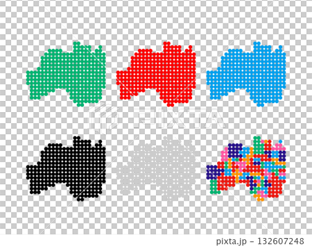 Pixel art map_Fukushima prefecture_Circle dot-03 132607248