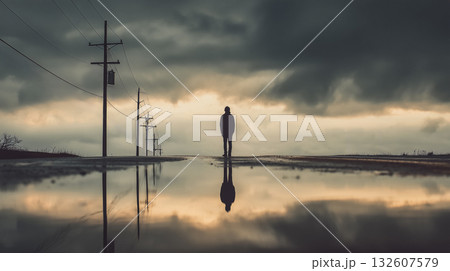 心理的な旅の始まりを象徴する瞬間 132607579