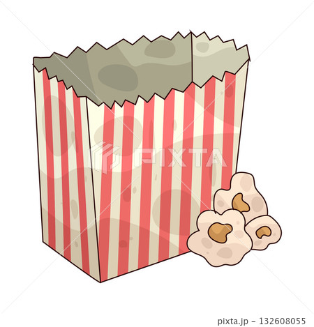 illustration of Popcorn Bag illustration of Popcorn Bag 132608055