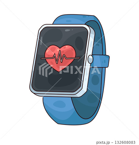 illustration of health tracker 132608083