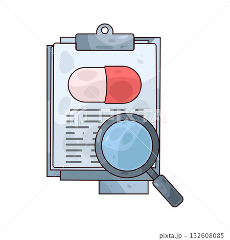 illustration of Drug research study illustration of Drug research study 132608085