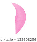 A delicate, pink, watercolor petal is displayed against a stark white background. The petal is a vector illustration, suggesting use in graphic design or environmental conservation infographics. 132608256