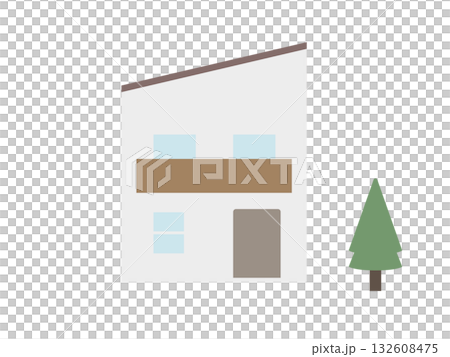 一個簡單的房子的插圖 132608475