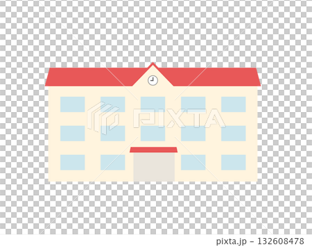 赤い屋根の学校のイラスト 赤い屋根の学校のイラスト 132608478