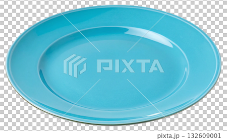 blue plate isolated on white background 132609001
