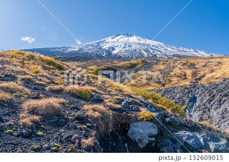 富士山須走登山口から幻の滝方面からのから富士山 132609015