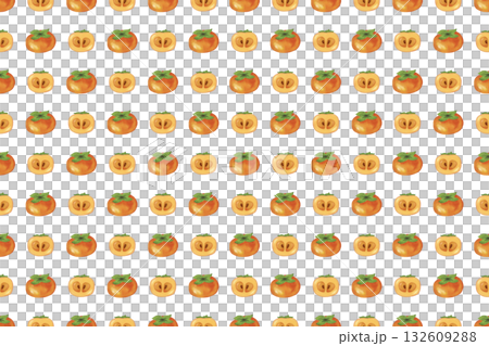 水彩柿子無縫圖案 132609288