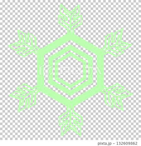 A simple light green snowflake design, 132609862