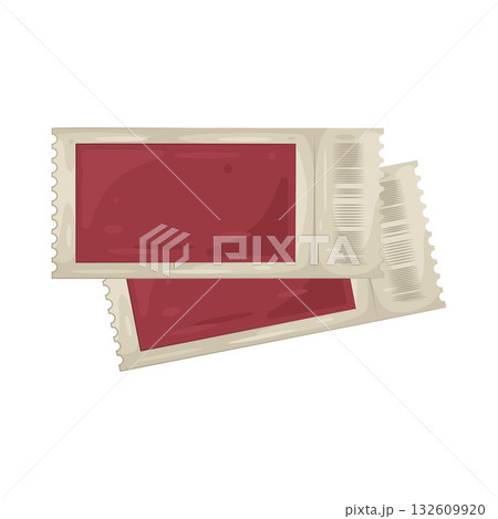 Illustration of two movie ticket Illustration of two movie ticket 132609920