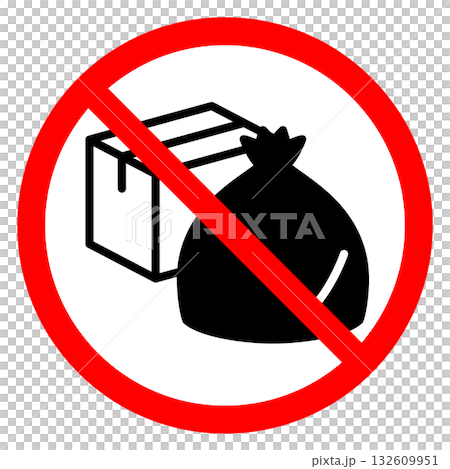 Illegal dumping prohibition sign Illegal dumping prohibition sign 132609951