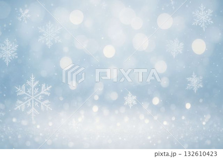 雪の結晶背景よこ 132610423