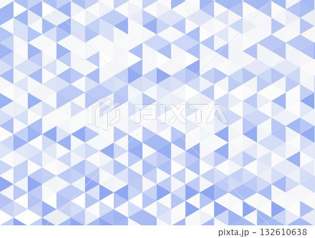 ビジネス背景テクスチャー　幾何学模様の三角パターン　デジタル　ベクター　青色ブルー 132610638