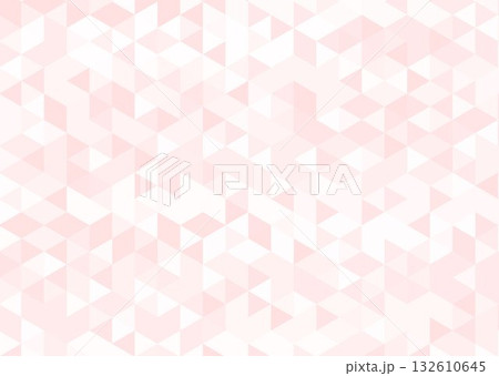 ビジネス背景テクスチャー　幾何学模様の三角パターン　デジタル　ベクター　桜ピンク色 132610645