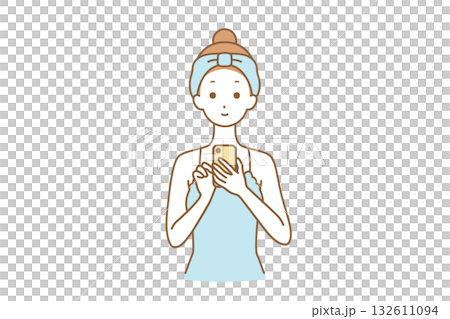 スマートフォンを操作している女性 スマートフォンを操作している女性 132611094