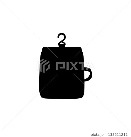 Backpack silhouette icon travel hiking school bag luggage illustration Backpack silhouette icon travel hiking school bag luggage illustration 132611211
