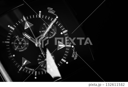 Luxury mens chronograph watch made of high-tech blak ceramics Luxury mens chronograph watch made of high-tech blak ceramics 132611582