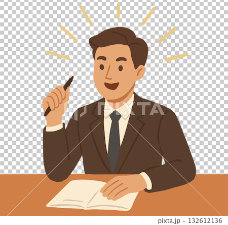 男人靈光一閃的插圖 男人靈光一閃的插圖 132612136