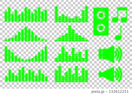 聲音波形設定為綠色霓虹燈 132612251