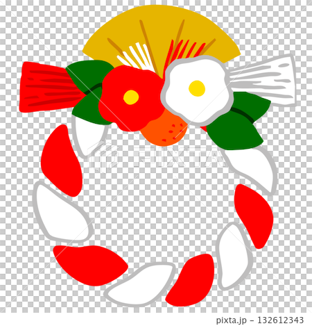 red and white new year decorations 132612343