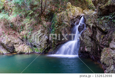 静岡県浜松市　秋の仙厳の滝　パノラマ 132612698