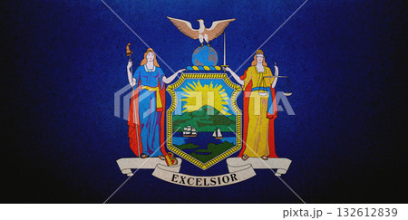 Flag of New York on a paper Flag of New York on a paper 132612839