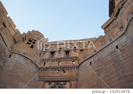 インド　ジャイサルメールの街並み 132613478