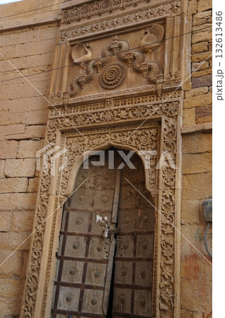 インド　ジャイサルメールの街並み 132613486