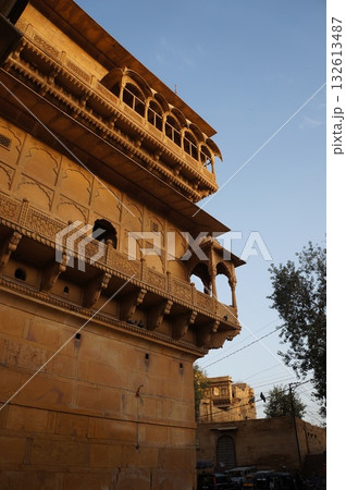 インド　ジャイサルメールの街並み 132613487