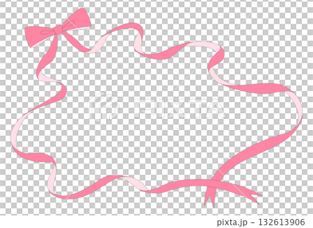 リボンのデコレーション素材、フレーム 132613906