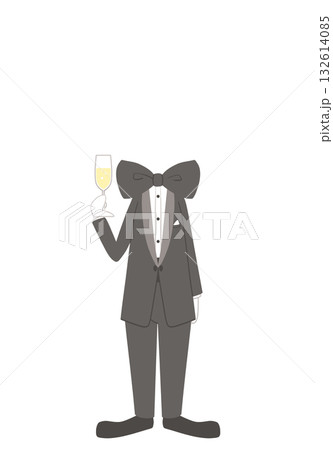タキシード姿の男性キャラクター全身イラスト・顔なしPNG タキシード姿の男性キャラクター全身イラスト・顔なしPNG 132614085