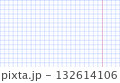 A squared paper sheet with a red border line. Checked school paper. A paper sheet with blue grid. 132614106