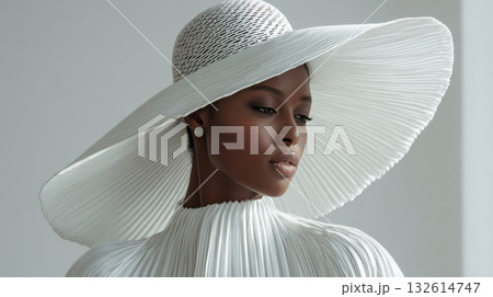 Elegant hat fashion model 132614747