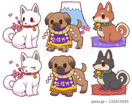 和風日本犬セット 132615045