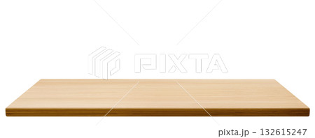 Wooden desk top in perspective side view Wooden desk top in perspective side view 132615247