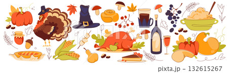 Thanksgiving dinner collection 132615267