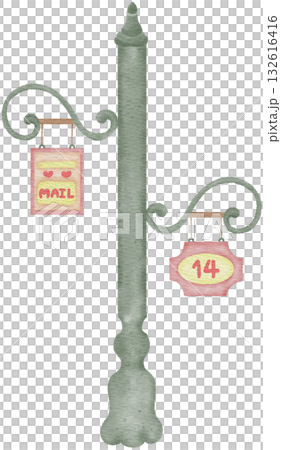 Illustration for Valentine's Day The Day of Love Envelope Heart Letters and Key Romance Graphic 132616416
