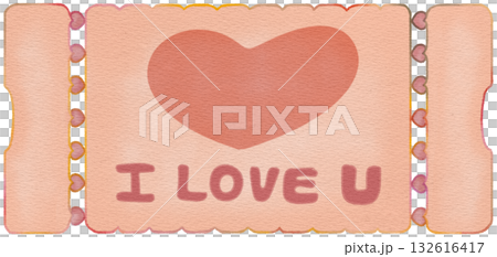 Illustration for Valentine's Day The Day of Love Envelope Heart Letters and Key Romance Graphic 132616417