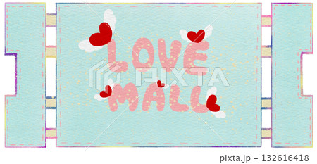 Illustration for Valentine's Day The Day of Love Envelope Heart Letters and Key Romance Graphic Illustration for Valentine's Day The Day of Love Envelope Heart Letters and Key Romance Graphic 132616418