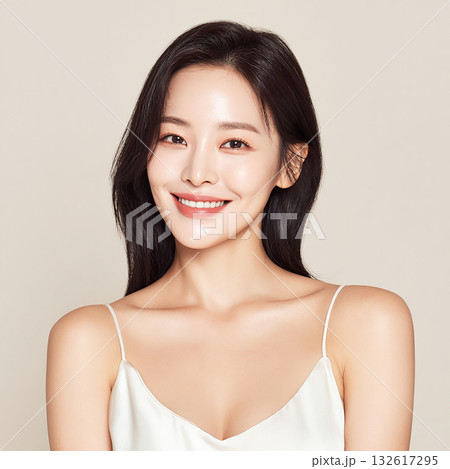 清潔感と優雅さを兼ね備えた20代女性の肖像 清潔感と優雅さを兼ね備えた20代女性の肖像 132617295