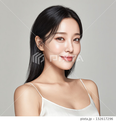 コピースペースがある洗練された女性の上半身 コピースペースがある洗練された女性の上半身 132617296