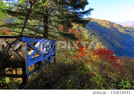 檜枝岐村の中土合展望台/福島県南会津郡 檜枝岐村の中土合展望台/福島県南会津郡 132618031
