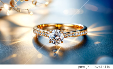 elite wedding engagement rings made of gold, unique original design, beautiful official wedding decoration 132618110