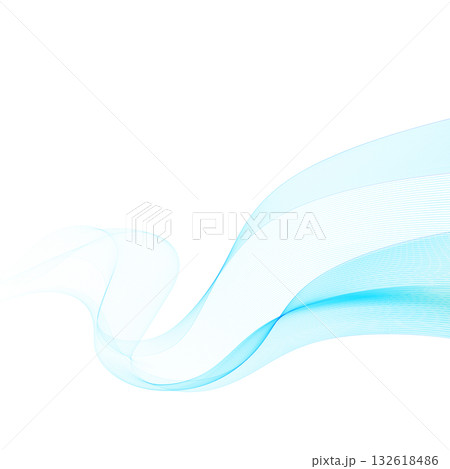 Abstract blue flowing wave line with a gradient on a white background. Eps 10 Abstract blue flowing wave line with a gradient on a white background. Eps 10 132618486